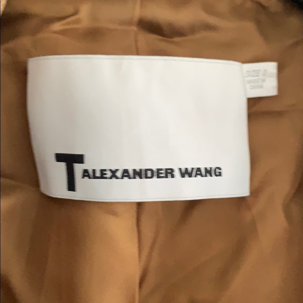 T Alexander Wang Distressed Crop Motto Leather Jacket - Picture 5 of 16